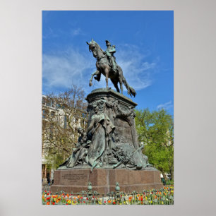 Poster Statue du général Faidherbe, Lille, France