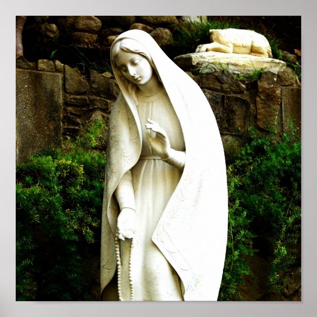 Poster Statue du jardin de la Vierge Marie (Devant)