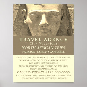 Poster Statue Du Roi Ramses II, Agence De Voyage Advert