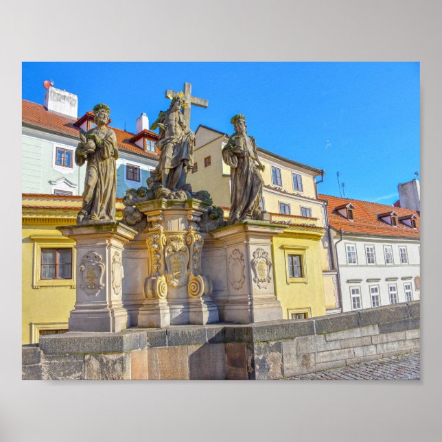 Poster Statue du Sauveur, Pont Charles, Prague (Devant)