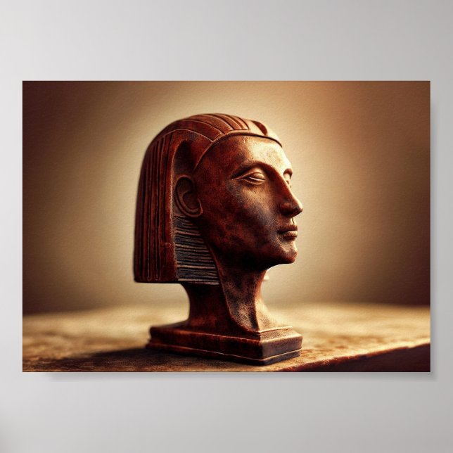 Poster Statue égyptienne d'une déesse (Devant)