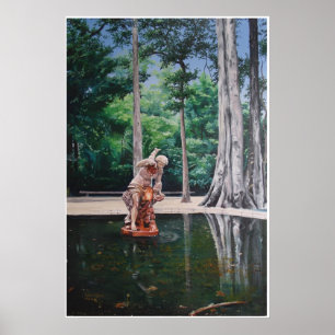 Poster Statue en Jardin de Botanica, Rio de Janeiro