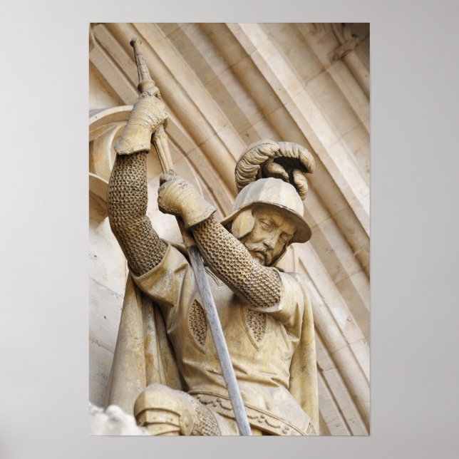 Poster Statue gothique réaliste décorant les façades (Devant)
