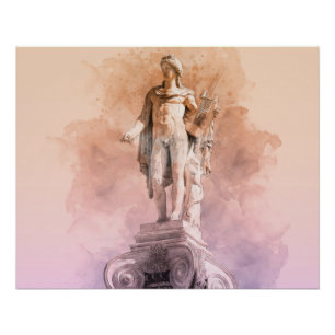 Poster Statue grecque antique d'Apollo