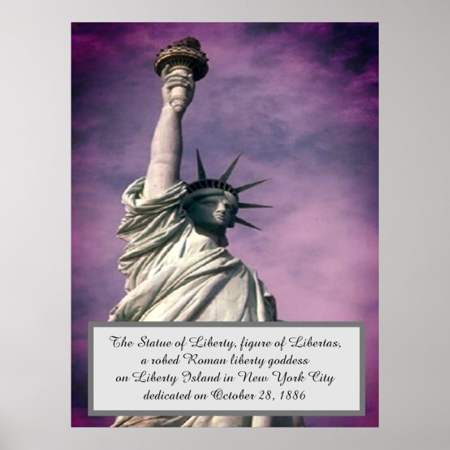 Poster Statue Lady Liberty NY (Devant)