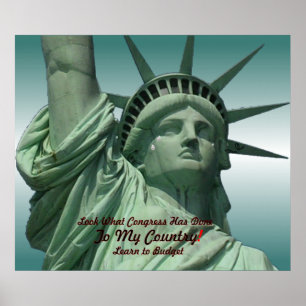 Poster Statue of Liberty Crying