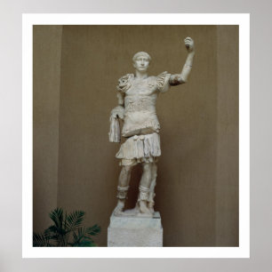 Poster Statue of the Emperor Trajan (53-117 AD) (marble)