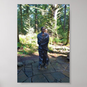 Poster Statue Sacagawea, Fort Clatsop, Astoria, Oregon