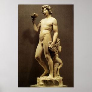 Poster Statue vintage de la Renaissance Bacchus par Miche