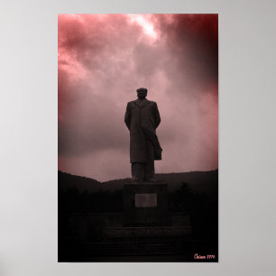 Poster Statue vintage de Mao Tse Tung de Changsha