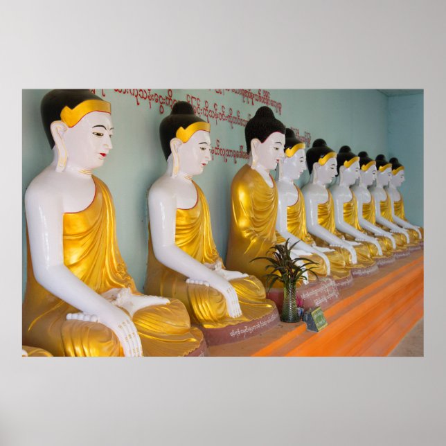 Poster Statues bouddhistes à Umin Thounzeh (Devant)
