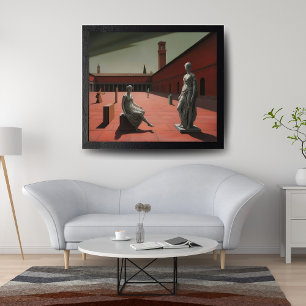 Poster Statues dans le paysage métaphysique
