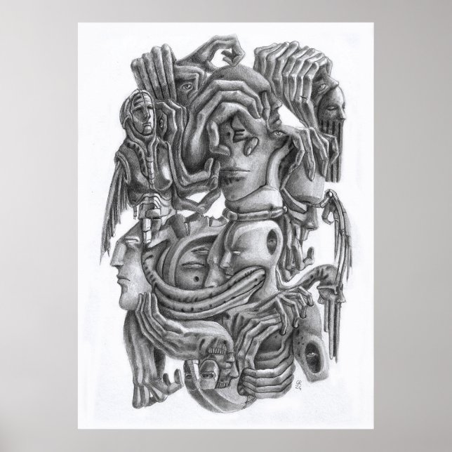 Poster Statues de crayon (Devant)