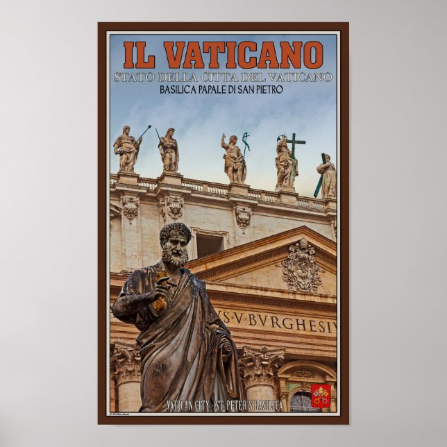 Poster Statues de la ville du Vatican (Devant)