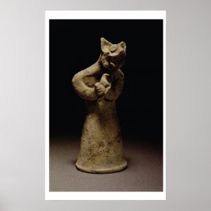 Poster Statuette d'un démon Lion-Dirigé, Mésopotamie, c.5