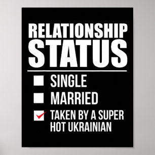 Poster Statut relationnel pris super chaud ukrainien Ukra