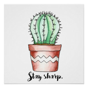 Poster Stay Sharp Cactus