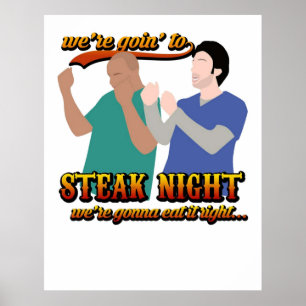 Poster Steak Night Scrubs Tv Series Jd Turk Tv Shows Grap