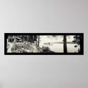 Poster Steamer Tahoe Emerald Bay Photo 1910