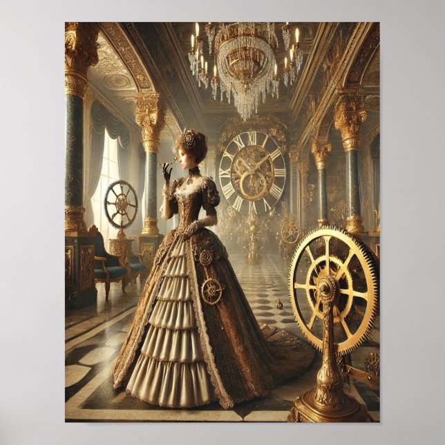 Poster Steampunk 49 La Duchesse Horloge (Devant)