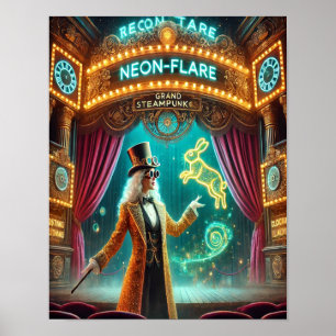 Poster Steampunk 70 Le Magicien Neon-Flare