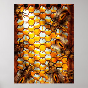 Poster Steampunk - Apiary - La ruche