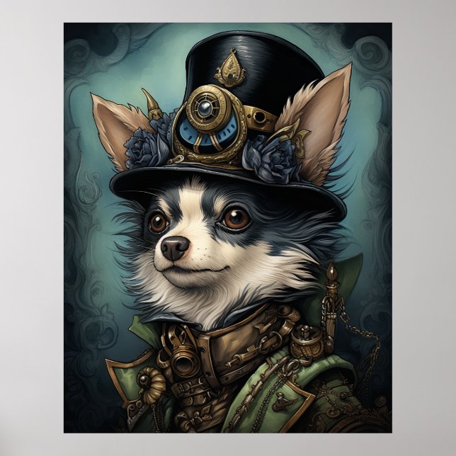 POSTER STEAMPUNK CHIHUAHUA (Devant)