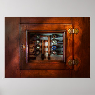 Poster Steampunk - Electrical - The fuse panel