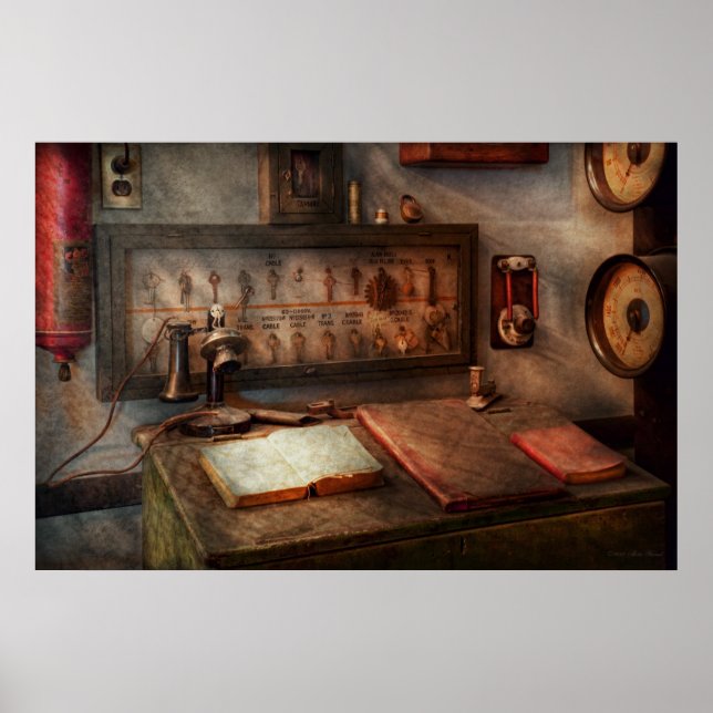 Poster Steampunk - Électrique - Mon travail de 9 à 5 (Devant)