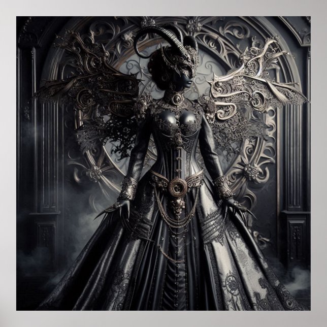 Poster Steampunk Fantasy Darkness Demon Fashion  (Devant)