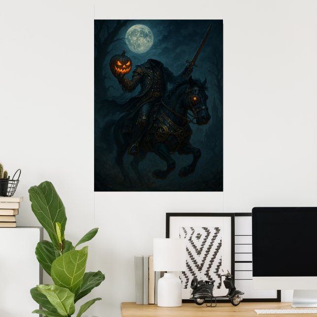Poster Steampunk  Gothic Headless Horseman (Bureau à domicile)