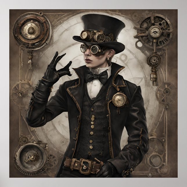 Poster Steampunk gothique (Devant)
