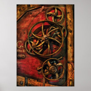 Poster Steampunk - Horloge