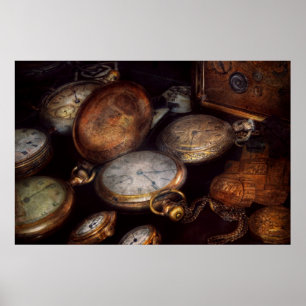 Poster Steampunk - Horloge - Temps porté