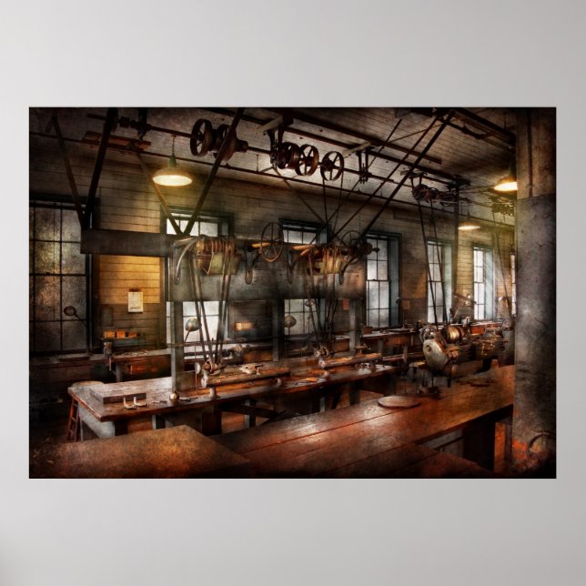 Poster Steampunk - L'Atelier (Devant)