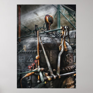 Poster Steampunk - Le moteur à vapeur