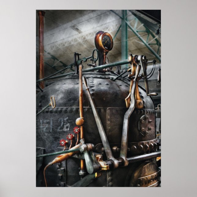 Poster Steampunk - Le moteur à vapeur (Devant)