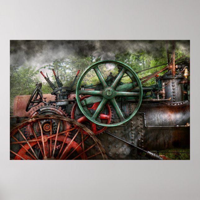 Poster Steampunk - Machine - Transport du futur (Devant)