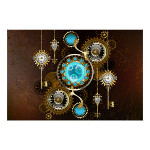 Poster Steampunk Rusty Background