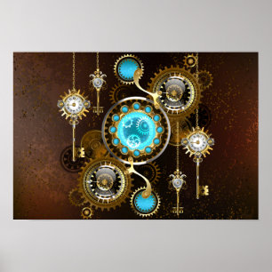 Poster Steampunk Rusty Background