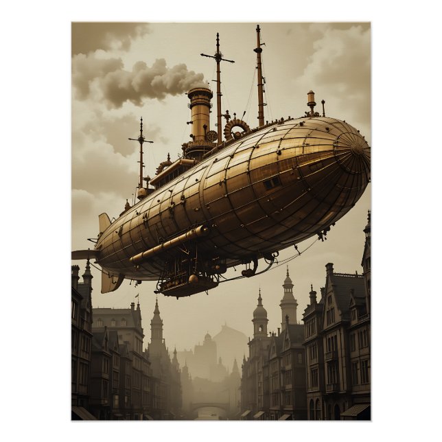 Poster Steampunk Skies: Victorian Adventure (Devant)