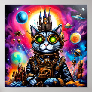 Poster Steampunk Space Chat I