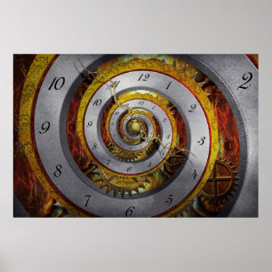 Poster Steampunk - Spirale - Temps infini