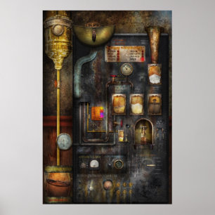 Poster Steampunk - tout cela pour une tasse de café