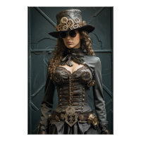 Steampunk Victorian Cosplay Top Hat Gears