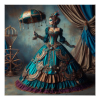 Steampunk Vintage Victorian Lady Circus