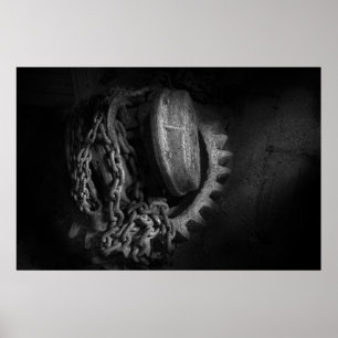 Poster Steampunk - vitesse - grue et chaîne