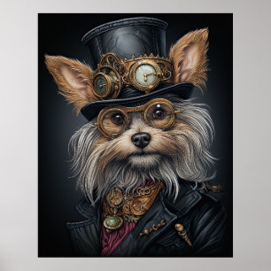 POSTER STEAMPUNK YORKSHIRE TERRIER