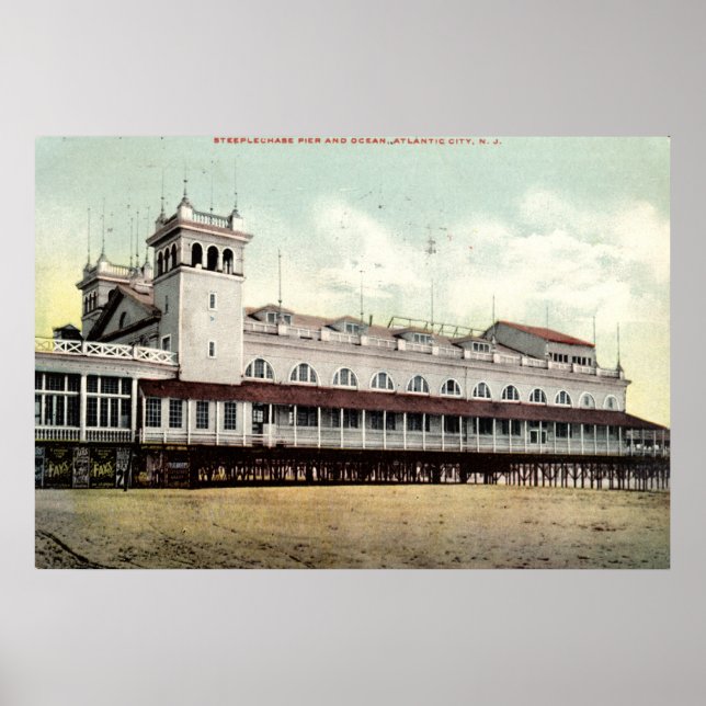 Poster Steeplechase Pier, Atlantic City NJ 1909 (Devant)