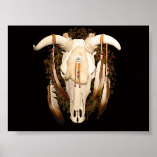 Poster Steer Skull